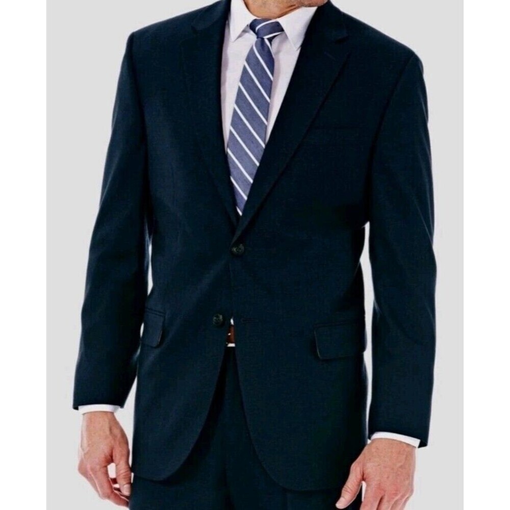 JM Haggar Blazer Size 36R Navy Blue Color Two Front Buttons Slim Fit.   New